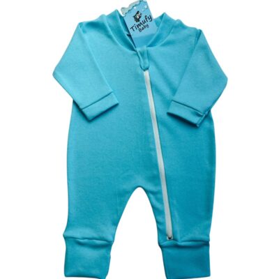 MACACÃO BEBÊ LONGO SUEDINE LISO COM ZÍPER PÉ REVERSÍVEL MASCULINO