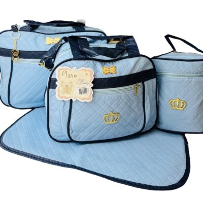 KIT BOLSA MATERNIDADE, FRASQUEIRA ,PORTA MAMADEIRA TÉRMICO E TROCADOR