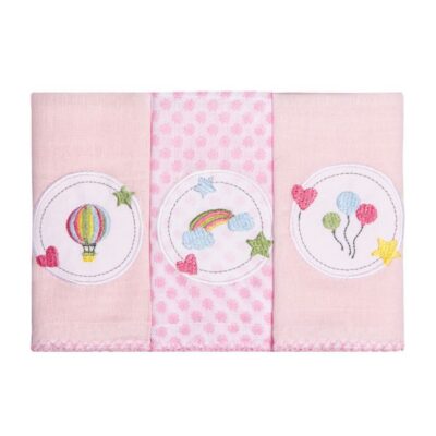 KIT C/3 TOALHINHA DE BOCA BORDADO FEM