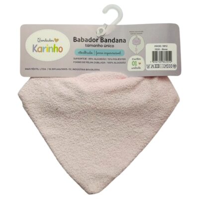 BABADOR BANDANA FEM ATOALHADO COM FORRO IMPERMEÁVEL TAM ÚNICO UNIDADE