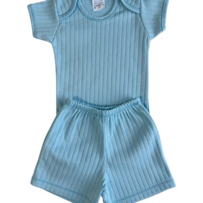 CONJUNTO CANELADO MASC SUEDINE BODY M/C E SHORT