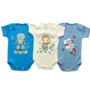KIT C/3 - BODY MANGA CURTA 100% ALGODÃO ESTAMPA MASCULINO<span> - </span>P